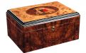 Luxuskivitelű humidor 60-80 szivar részére, Habana spanyol cédrusfa szivardoboz, párásítóval, higrométerrel