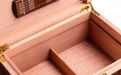 Luxuskivitelű humidor 60-80 szivar részére, Habana spanyol cédrusfa szivardoboz, párásítóval, higrométerrel