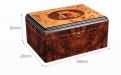 Luxuskivitelű humidor 60-80 szivar részére, Habana spanyol cédrusfa szivardoboz, párásítóval, higrométerrel
