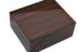 Humidor 40 szál szivar részére, ébenfa hatású, spanyol cédrusfa, párásító, hygrometer - sötétbarna,  Achenty!
