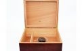 Humidor 50 szál szivar részére, spanyol cédrusfa szivar tároló doboz, párásító, hygrometer - bordó, Achenty!