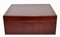 Humidor 50 szál szivar részére, spanyol cédrusfa szivar tároló doboz, párásító, hygrometer - bordó, Achenty!