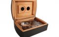 Humidor 30 szivar részére, spanyol cédrusfa szivar tároló doboz, belső hygrométerrel, párásítóval + AJÁNDÉK szett! carbon