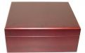 Humidor 40 szál szivar részére, cédrusfa szivar tároló doboz, párásítóval, hygrométerrel - bordó + AJÁNDÉK szett!