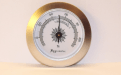 Szivar tartó dobozba higrométer - páratartalommérő - ezüst színű (50mm)