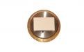 Szivar tartó dobozba higrométer - páratartalommérő - arany színű (50mm)