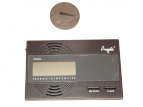 Szivar tartó dobozba digitális thermo-hygrométer - páratartalom és hőmérséklet mérő - fekete, Angelo (9x6cm)