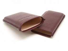 Szivartok, cigarillo tok - Burgundy, Martin Wess (10x5cm)