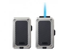 Colibri Rally szivaröngyújtó - króm/fekete, szúrólángos