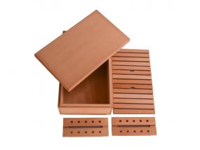 Humidor 80-90 szivar részére, natur spanyol cédrusfa szivar tároló doboz - Achenty!