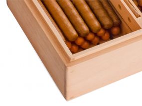 Humidor 80-90 szivar részére, natur spanyol cédrusfa szivar tároló doboz - Achenty!