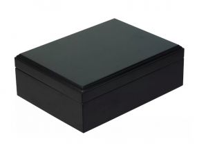 Humidor 30 szál szivar részére,fekete színű cédrusfa szivar tároló doboz, párásító, hygrométer + AJÁNDÉK szett!