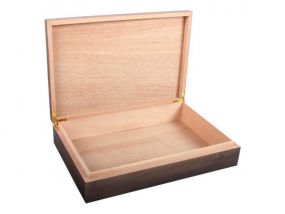 Humidor 30 szál szivar részére, antik hatású spanyol cédrusfa szivar tároló doboz 