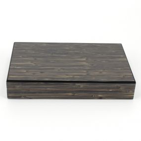 Humidor 30 szál szivar részére, spanyol cédrusfa szivartartó doboz, párásítóval - Bambusz