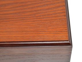 Humidor 40 szál szivar részére, Antik-hatású, spanyol cédrusfa, párásító, hygrometer - barna, Achenty!