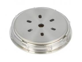 Szivar tartó dobozba higrométer - páratartalommérő - króm/fehér (5cm)