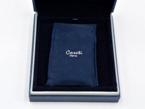 Szivaröngyújtó - króm, kihajtható szivarfúróval, Caseti