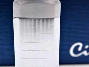 Szivaröngyújtó - króm, kihajtható szivarfúróval, Caseti