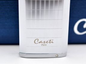 Szivaröngyújtó - króm, kihajtható szivarfúróval, Caseti