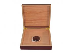 Humidor 20 szál szivar részére, cédrusfa szivardoboz, párásítóval - mahagóni, Angelo