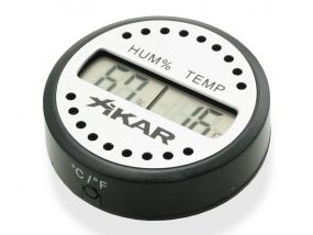 Szivar tartó dobozba digitális thermo-hygrométer - páratartalom és hőmérséklet mérő - kerek, Xikar