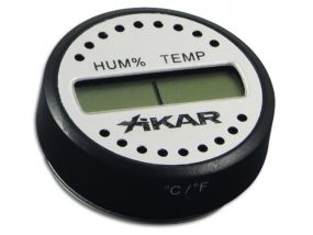Szivar tartó dobozba digitális thermo-hygrométer - páratartalom és hőmérséklet mérő - kerek, Xikar