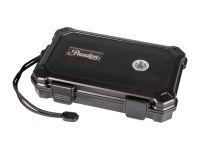 Utazó humidor - 5 szivarnak, szivartartó doboz utazáshoz, párásítóval - fekete akril, Passatore (23x15cm)