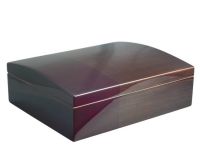 Humidor 40 szál szivar részére, spanyol cédrusfa szivartartó doboz, párásítóval - barna