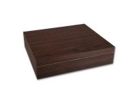 Humidor 30 szál szivar részére, diómintás szivartartó doboz, párásító és belső hygrometer - Achenty!