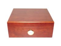 Humidor 50 szál szivar részére, cédrusfa szivar doboz, párásítóval, hygrométerrel - barna, Angelo