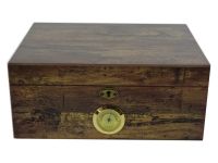 Antik Humidor 50 szál szivar részére, cédrusfa szivar doboz, DUAL párásítóval, hygrométerrel