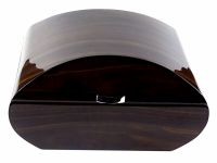 Humidor 50 szál szivar részére, cédrusfa szivar tároló doboz, párásítóval, digitális-hygrométerrel, barna, ívelt