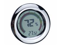 Szivar tartó dobozba digitális thermo-hygrométer - páratartalom és hőmérséklet mérő, kerek, Angelo (6cm)